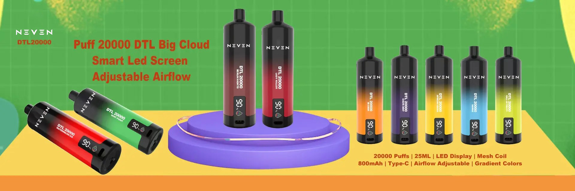 NEVEN Premium Disposable Vape Banner 10
